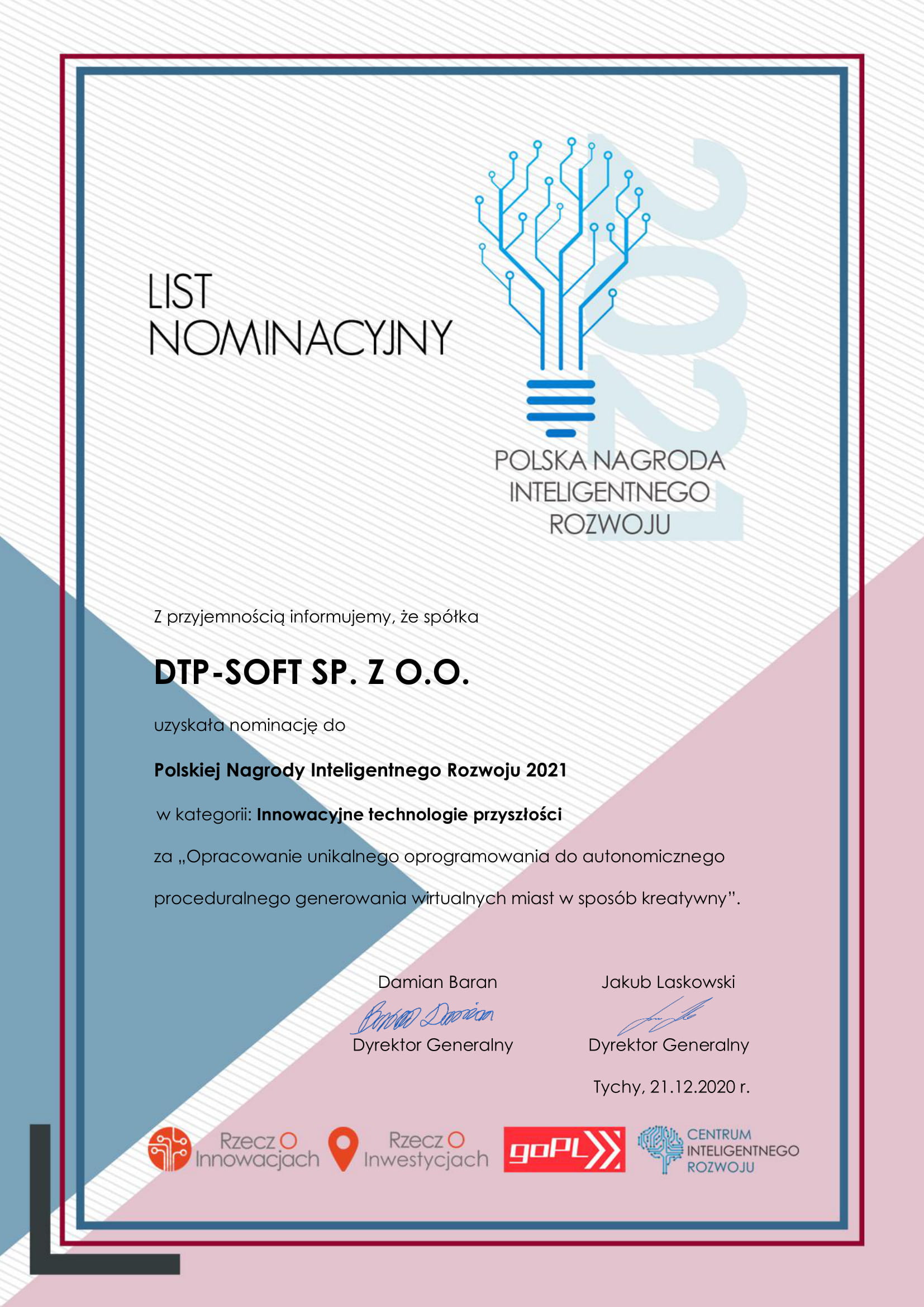 PNIR2021 List Nominacyjny DTP SOFT SP. Z O.O 1
